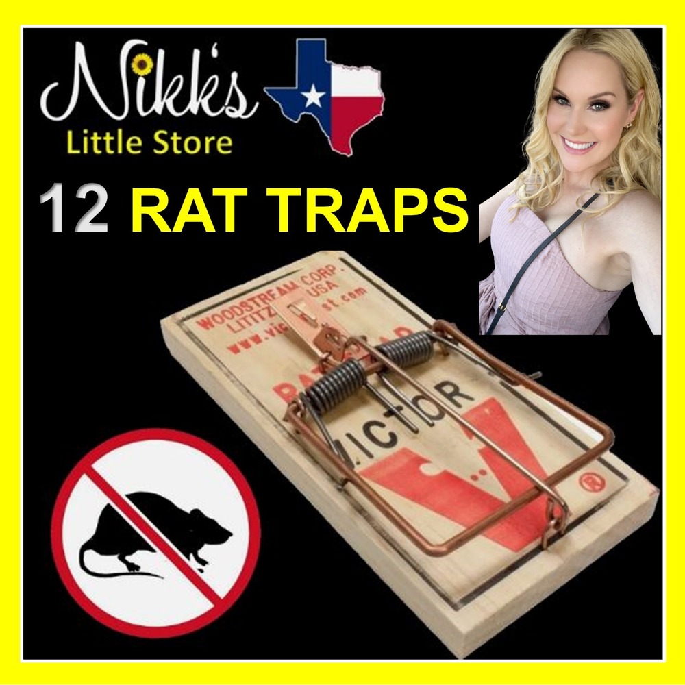 12x  Victor M200 Rat Snap Trap Traditional Wood Rodent Control Trampa Para Ratas